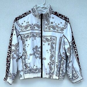 Pam & Gela Paisley Bandana Print Bomber Jacket